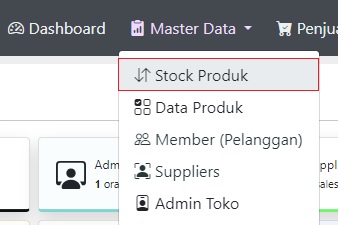 menu stock produk